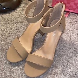 tan heels, size 8.5
